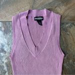 World Republic Clothing Co Pink Knit Sweater Vest Women's Size Large Silk Photo 1