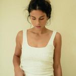 Calvin Klein CK One Plush Sleep Bra Top NWT - Ivory Photo 0