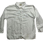 Tuli Spirit of Africa White Embroidered Elephant Long Sleeve Button Up Women XL Photo 0