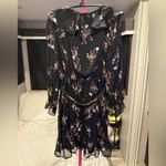 LC Lauren Conrad NWT  Black Floral Long Sleeve Dress size small Photo 1