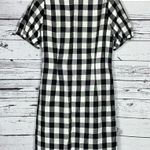 Loft  Ann Taylor NWT 8 Black & White Buffalo Check Plaid Linen Blend Shirt Dress Photo 2
