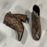 Bershka  Snake Skin Chunky Heel Boots Size 37 EU 7 US Photo 2