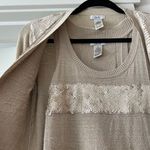 Cache  gold sequence sweater set tank top cardigan Photo 1