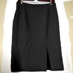 Armani Collezioni  Pencil Skirt Front Side Slit Straight 100% Wool Brown 6 Photo 5