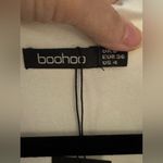 Boohoo NWT Iridescent White Sequin Blazer Dress US 4 Sparkle Party Mini Tux Photo 1