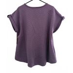 New York Laundry NEW  Women's Shirt Top XL Extra Large Purple Roll Tab Cap Knit Photo 1