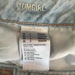 American Eagle Tomgirl Size 4 Distressed Womens Jeans Ankle Cropped Light Wash Photo 7