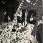 Y2K Nautica Tattoo Print 3D Distressed Oversized Short Sleeve Polo Shirt Blue Size L Photo 4