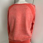 Miss Me coral colored large rhinestone cross boat neck sweatshirt Photo 5