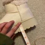 Nasty Gal Faux Fur Platform Mini Ankle Boots - Sand  Photo 5