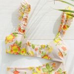 Aerie Ruffle Floral Bikini Set Size L BRAND NEW Photo 2