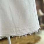 Sonoma  Skirt Denim Fray Release Hem A-Line White 8 Stretch Party Work Trendy Mod Photo 6