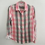 Lucky Brand Pink Buffalo Check Flannel Shirt MEDIUM NWOT Photo 6
