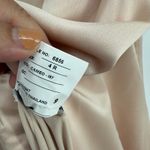 After Six  Beige Satin V Neck Spaghetti Strap Floor Length Gown Dress Sz 4 Photo 7