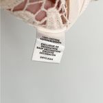 Loft Crochet Lace Paisley Cutout Sheer Overlay Blouse Top Ballet Pink Small Photo 9