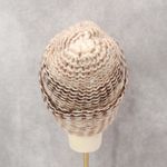 Brown Cable Knit Y2K Vintage Hippy Unisex Cottage Boho Bucket Beanie Cap Hat Photo 3