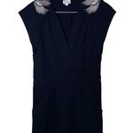 Alice by Temperley black mini romper embroidered floral shoulders sz US 4 Photo 0