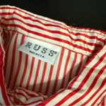Vintage Russ Red and White Striped Blouse with Bow size women’s 14 made in USA Photo 1