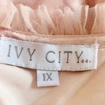 Ivy City Co Pink /Blush Floral Tulle Long Sleeves Ruffle Maxi Dress. Size 1X Photo 12
