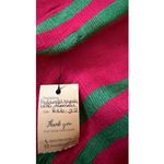 Handwoven Guatemala Scarf IXCACAO Artisan Cotton Pink Green Fringe Antigua Red Photo 2
