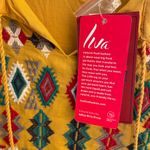 NWT Max‎ Mustard Tunic with Geometric Embroidery Yellow Size M Photo 2
