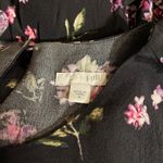 J. Jill Woman's Floral Classic Black 3/4 Sleeved Blouse Size Medium Pink Photo 5