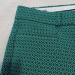 Banana Republic Sloan Kelly Green Geometric Print Woven Skinny Trouser Pants Photo 5