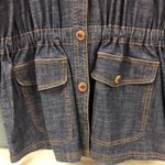 Denim & Co. 1x Lightweight denim‎ drawstring top shacket lilac stones plus size Blue Photo 4