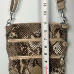Kipling AC7905 Keiko Crossbody Bag Nylon Tan/Brown Tonal Snake Print bag Photo 5