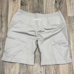 Aurola seamless athletic gym shorts greige Gray Photo 1