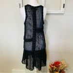 All saints Corrupt Dress Sheer Black Silk Sleeveless Tunic Size Photo 3