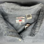 Levi's  Boyfriend Fit Blue & White Striped Women's Shirt‎ Size L Photo 13