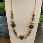 Cookie Lee  Gold and Black Beaded Necklace Photo 1
