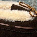 Minnetonka Women's Chrissy Lined Bootie Slippers in Chocolate Suede Photo 5