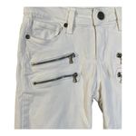 Paige Jeans Edgemont Denim Skinny Jeans Gold Tone Zipper White Jeans Size 24 Photo 3