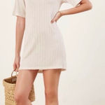 Reformation Banbrook Women’s Small Cream Short Sleeve Mini Dress A Line Photo 0