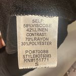 Gilli Black Linen Blend Short Sleeve Ruffle Sleeve Blouse Short Sleeve T Photo 2