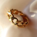 Boutique Size 7 Gold Chunky Chain Ring  Photo 0