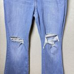 Levi's 726 Flare Distressed Light Wash Jeans Stretch Women’s Size 33x32 Photo 2