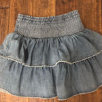 Aerie  jean ruffle skirt Photo 0