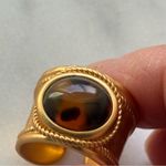 Elegant Gold and Brown Women's Ring Photo 7