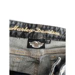 Harley Davidson Boot Cut Jeans in Black Size 12 Long Gray Photo 6