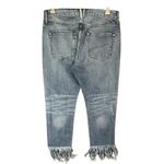 3x1 Revolve Jeans Womens 26 Stella Blue Button Fly Straight Crop Fringe Modern Photo 4