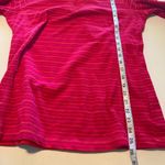 Columbia  Womens Size Large Pink Orange Stripe Quarter Zip Fleece Pullover Jacket Photo 7