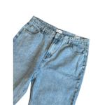 Pink Lily Baggy High Rise‎ Wide Leg Distressed Jeans  Light Wash Denim Size 32 Photo 1