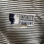 VINTAGE 1980s bedazzled jaguar pinstriped blouse Size L Photo 9