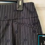 Attyre Black Ankle Pants with White Stripes Pull on size 12 inseam 28” brand ne Photo 2