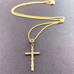 Boutique Unisex 18k Gold Filled Cross Pendant Necklace, 18”‎ Photo 4