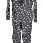 Jane and Bleeker XS Gray Peppermint Candy Print One Piece Pajama‎ Jumpsuit Photo 0