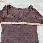 Free People  Sugar Magnolia Smocked Blouse Size Xs Photo 5